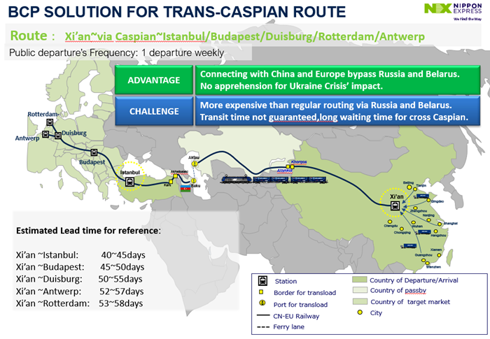 【西邮最前线】NX国际物流开通中国经里海的中欧班列新线路-西邮物流