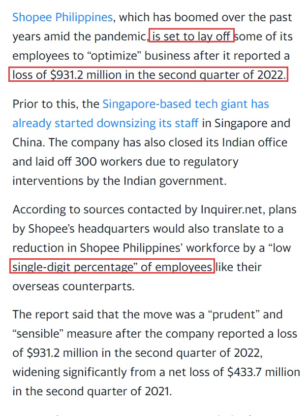 Shopee确认在菲律宾、中国台湾裁员-西邮物流