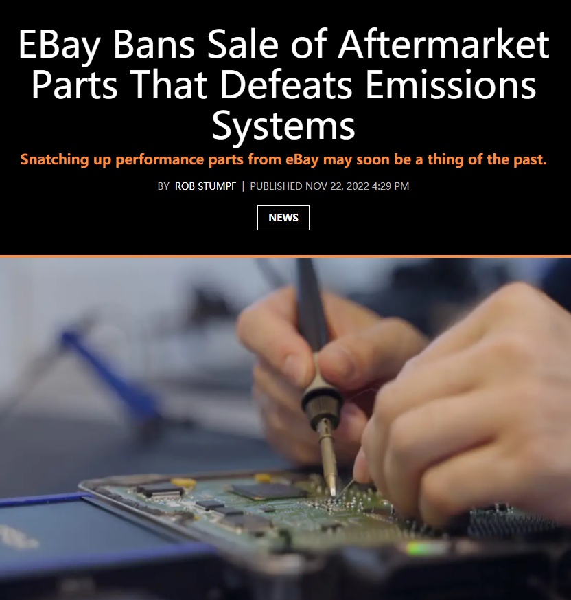eBay禁止卖家销售汽车排放抑制装置-西邮物流