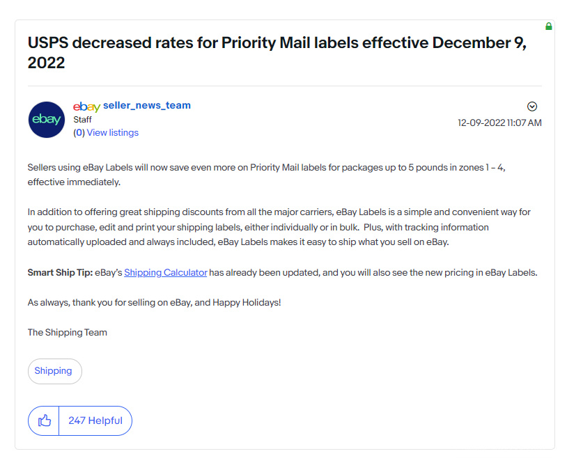 eBay美国站配送重要更新，USPS Priority Mail费率下调-西邮物流