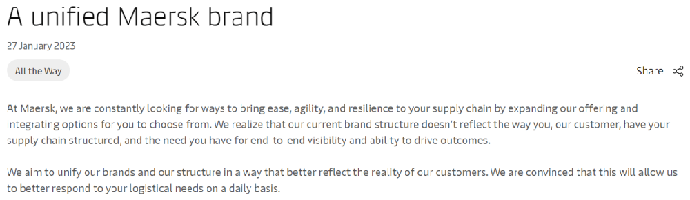 马士基再次大整合，这些品牌将消失-西邮物流