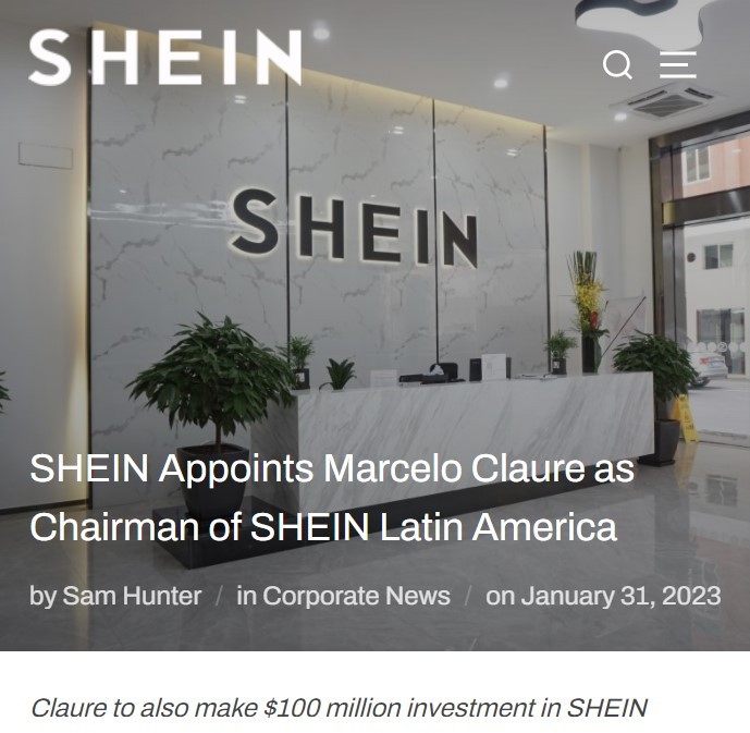 前软银高管Marcelo Claure加盟SHEIN并注资1亿美金-西邮物流