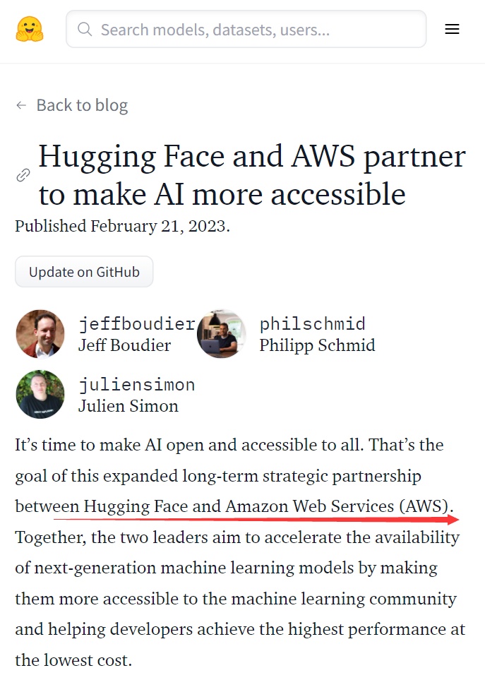 亚马逊AWS扩大与ChatGPT竞品开发商Hugging Face合作-西邮物流
