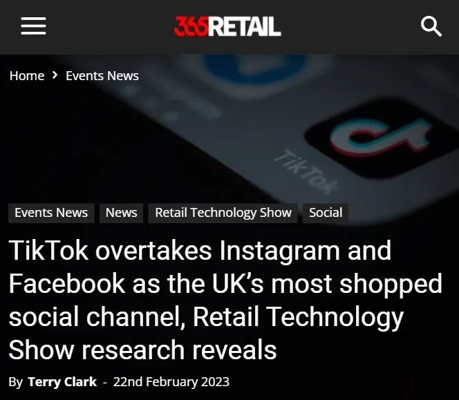 TikTok成英国人下单量最高的社交平台-西邮物流